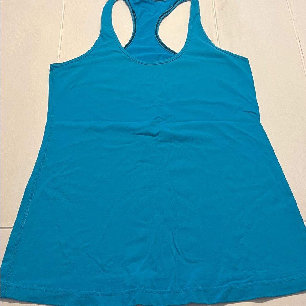 Lululemon/super soft basic tank/aqua/8 or 10/EUC